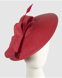 Max Alexander - Saucer Red Racing Fascinator Hat