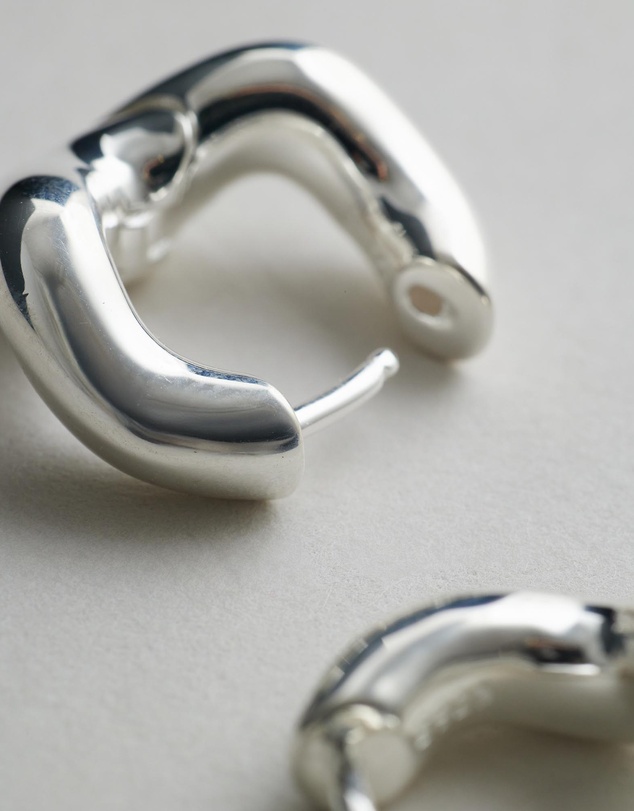 SAINT VALENTINE - Wabi Sabi Mini Hoops - Silver