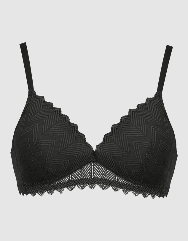 Naturana - Wirefree Triangle Cup Padded Lace Bra