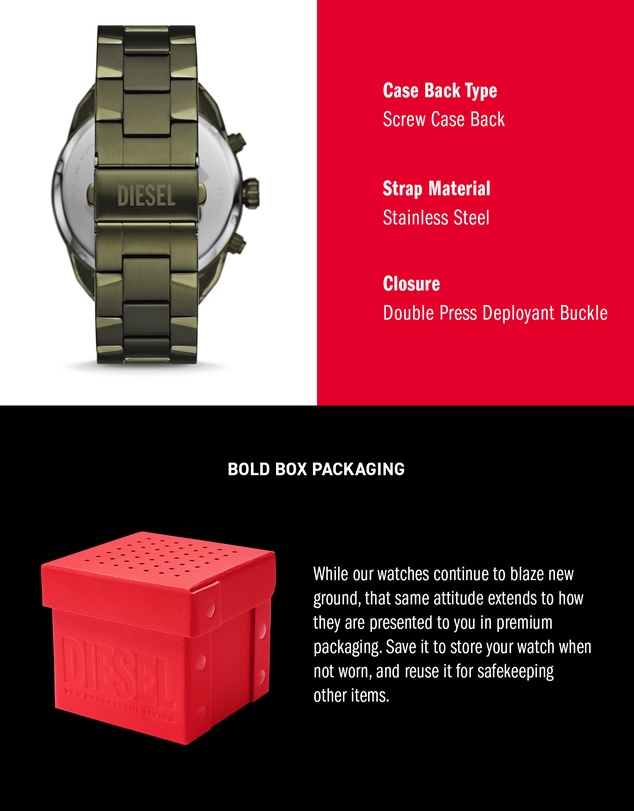 Diesel - Spiked Green Chronograph Watch