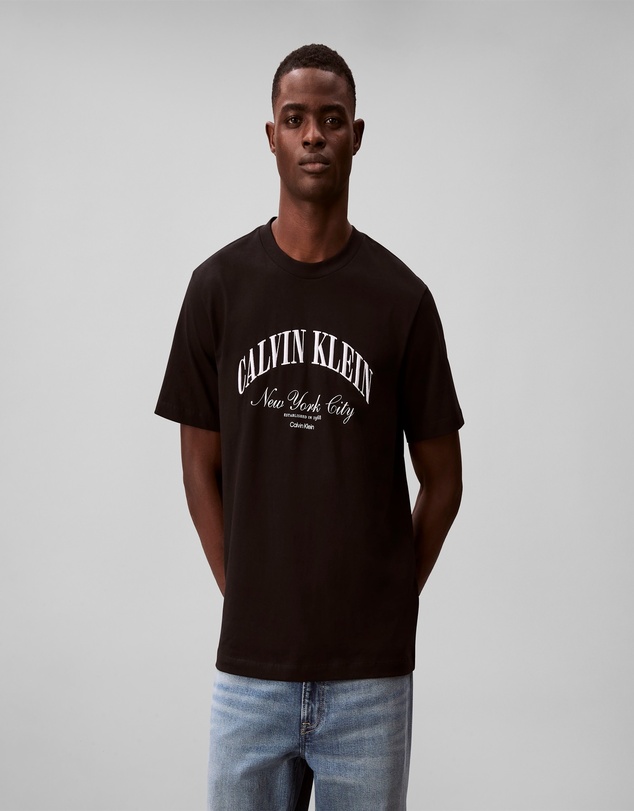 Calvin Klein Jeans - Terry Heritage Logo NYC Graphic Relaxed T-Shirt