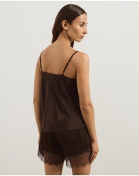 Atmos&Here - Pearl Cami & Shorts Lace Trim Sleep Set