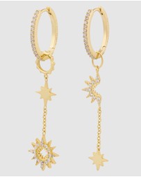 Wanderlust + Co - Sunlit Nova Gold Drop Earrings