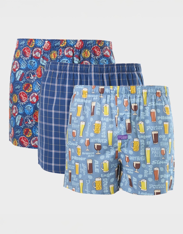 Mitch Dowd - Mens Beer Me Boxer Shorts 3 Pack - Multi
