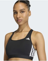 adidas Performance - Optime Essentials Workout 3-Stripes Medium Support Bra Womens