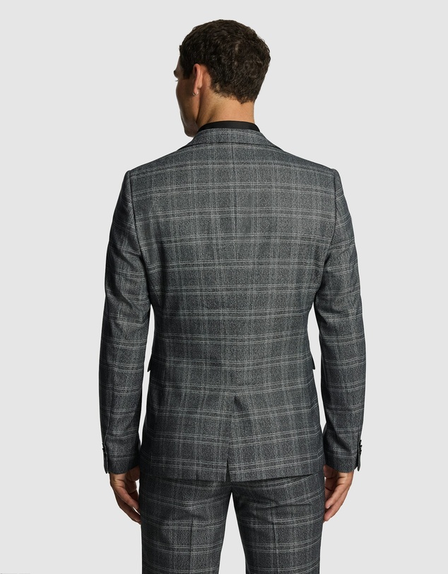 yd. - Cassius Slim Fit Check Suit Jacket