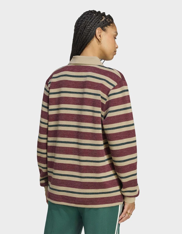 adidas Originals - STRIPE KNITTED POLO TOP Womens