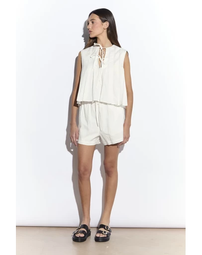 Glamorous - Pleated Tie Front Blouse