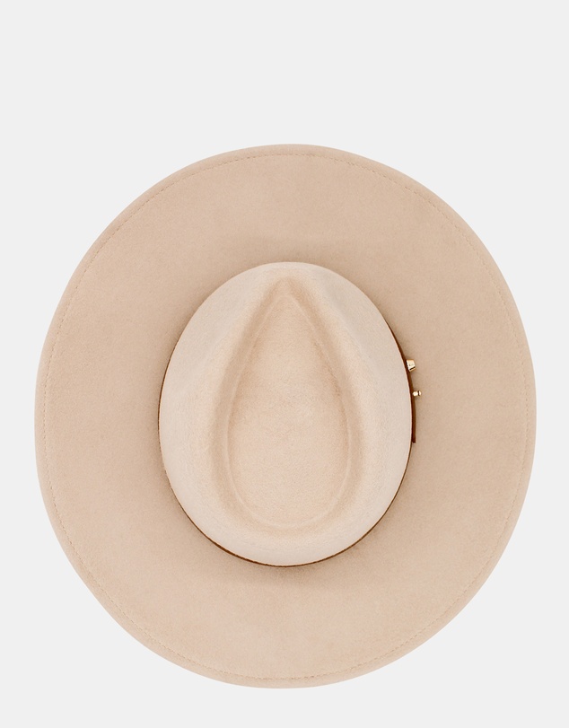 Morgan & Taylor - Dove Wool Fedora in Beige