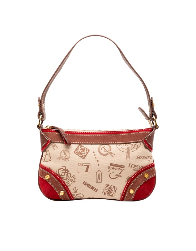 Pre-Loved by Azura Reborn - Pre-Loved 160th Anniversary Suede Trimmed Canvas Shoulder Bag