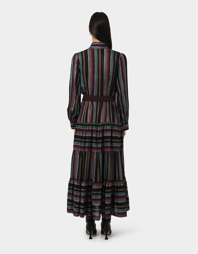 Forcast - Roxana Linen Tiered Maxi Dress