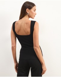Atmos&Here - Gia Square Neck Knit Top