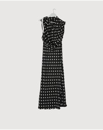 Revibe - Repaired BY JOHNNY. Dove Drape Polka Ankle Dress - AU 12