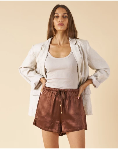 CAMIXA - Jackie Oversized Linen Blazer Jacket