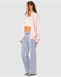 EDIKTED - Montie Oversized Double Zip Cardigan