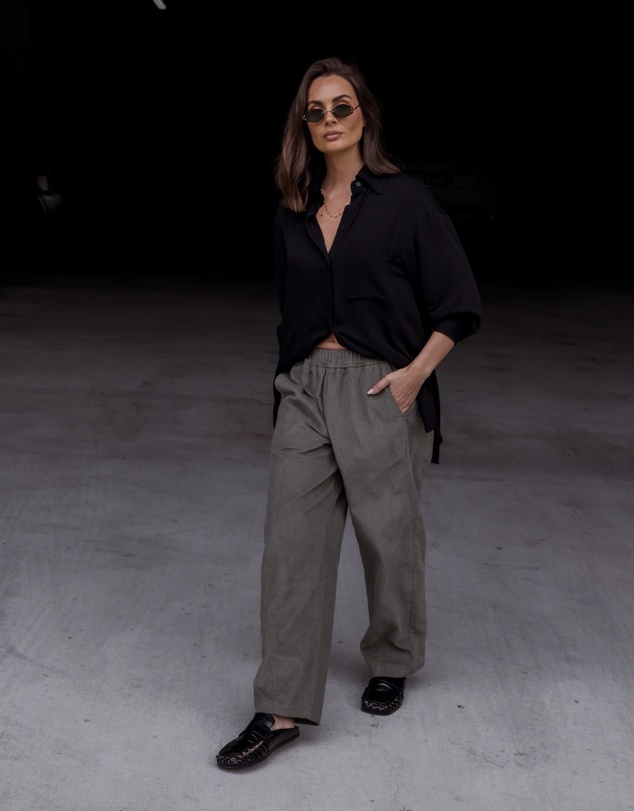 ALEXANDRA - Lucie Pants Dark Sage