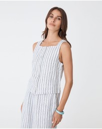 Forcast - Milos Button Through Shell Top