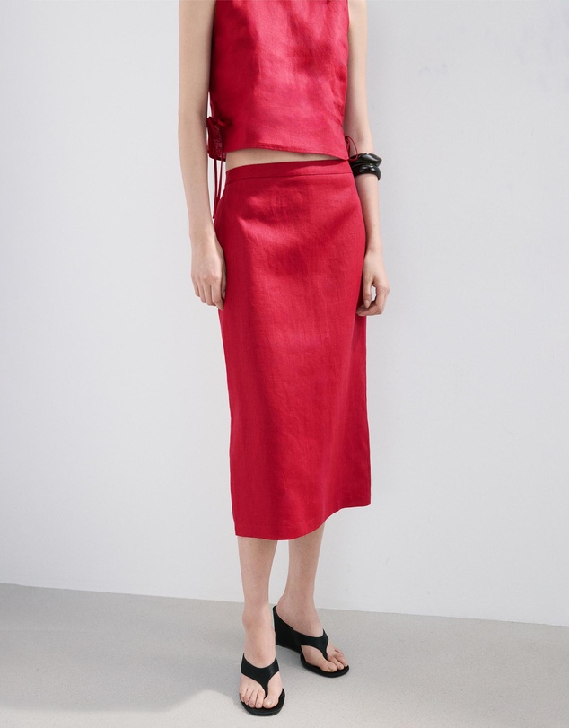 M.N.G - Linen Midi Skirt