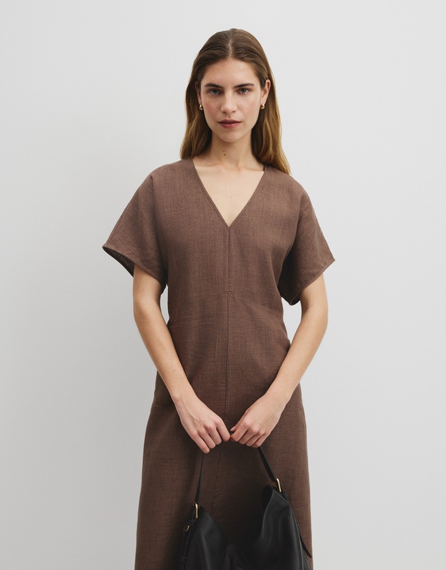 Country Road - Linen Midi Dress