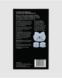 Adore Beauty - Makeup Headband + Cleansing Wristband Kit - Blue LIMITED EDITION