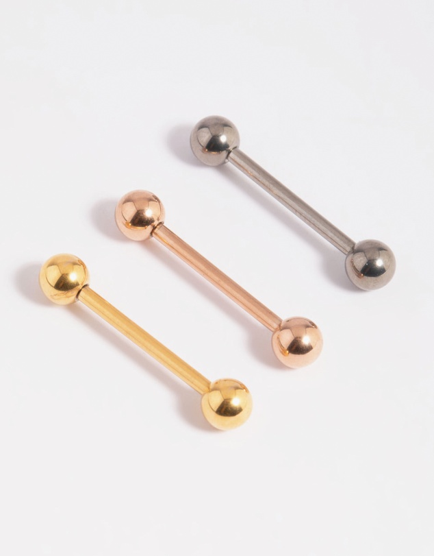 Lovisa - Titanium Tongue Ring Pack