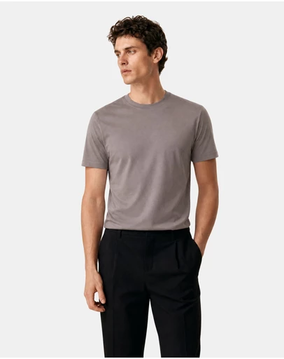 Henry Bucks - MCKINNON & CO Hamilton Cotton Short Sleeve T-Shirt GREY