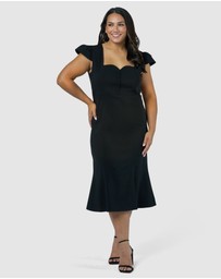 Pink Dusk by Curve Project - Truth or Dare Midi Dress