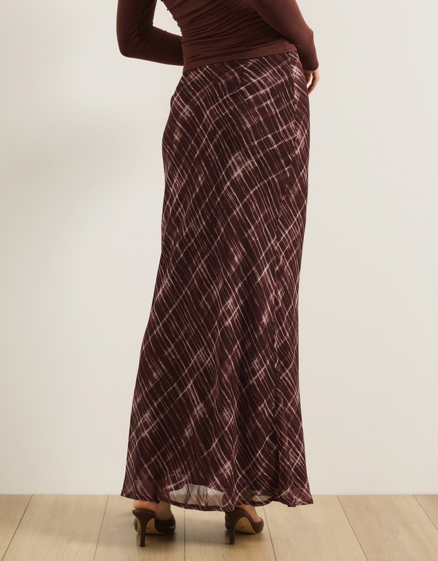 Atmos&Here - Quinn Check Print Maxi Skirt