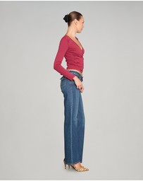 Love and Nostalgia - No Biggie Long Sleeve Top - Plum
