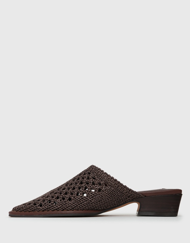 Betts - Dora Woven Low Heel Mule Shoes