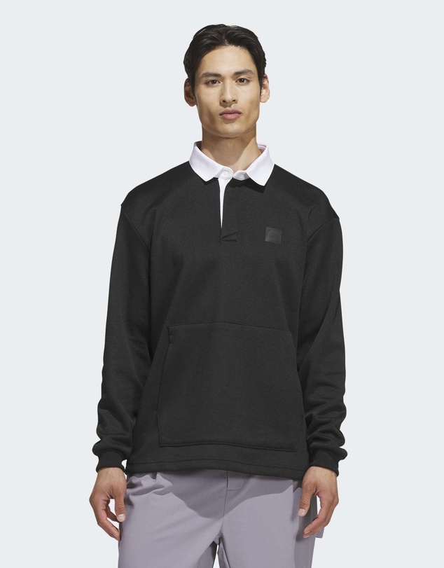 adidas Performance - LONG SLEEVE KNIT SWEAT POLO SHIRTS Mens