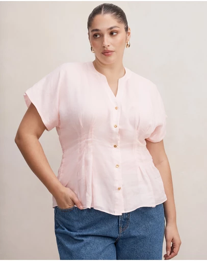 Forever New Curve - Jemma Curve V Neck Blouse