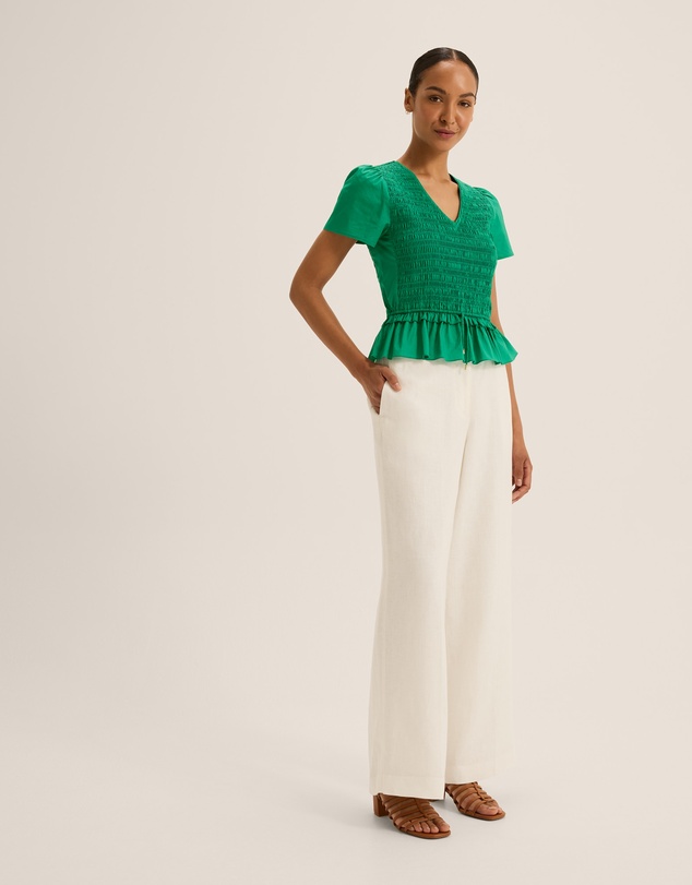 Review - Lillie Shirred Peplum Top