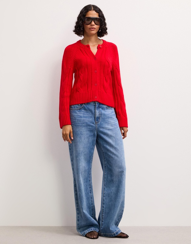 The Fated - Ezra Cable Knit Cardigan