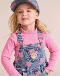 Huxbaby - Dreamy Denim Hearts Pinafore Dress - Babies-Kids