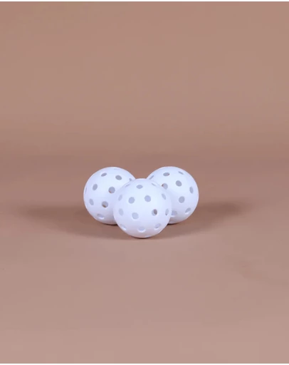 Pulse Pickleball - Set of 3 White Pickleballs