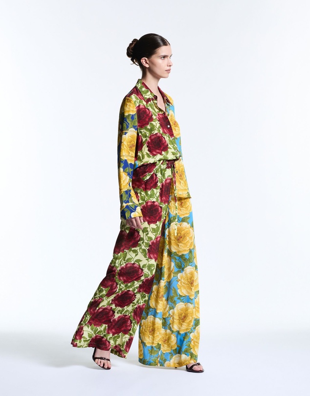 Muma World - Mixed Floral Wide Leg Pants