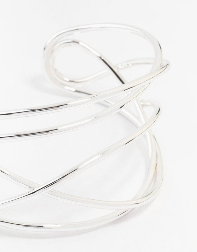Lovisa - Silver Plated Organic Wire Cuff Bracelet