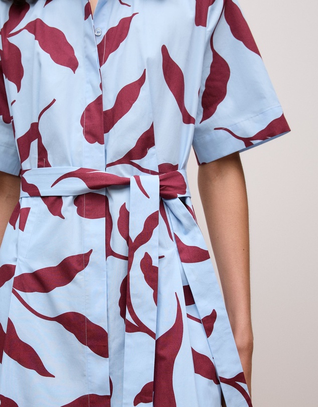 Trenery - Karra Cotton Poplin Shirt Dress in Sky