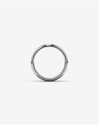 Michael Hill - 8mm Black Titanium Bevelled Edge Wedding Band