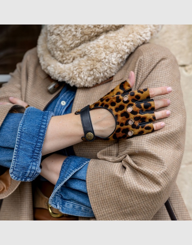 DENTS - Nyla Fingerless Leather Driving Gloves