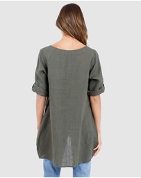 CAMIXA - Federica Linen Tunic Top