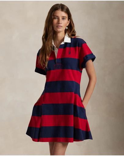 Polo Ralph Lauren - Striped Cotton Jersey Rugby Dress - ICONIC EXCLUSIVE