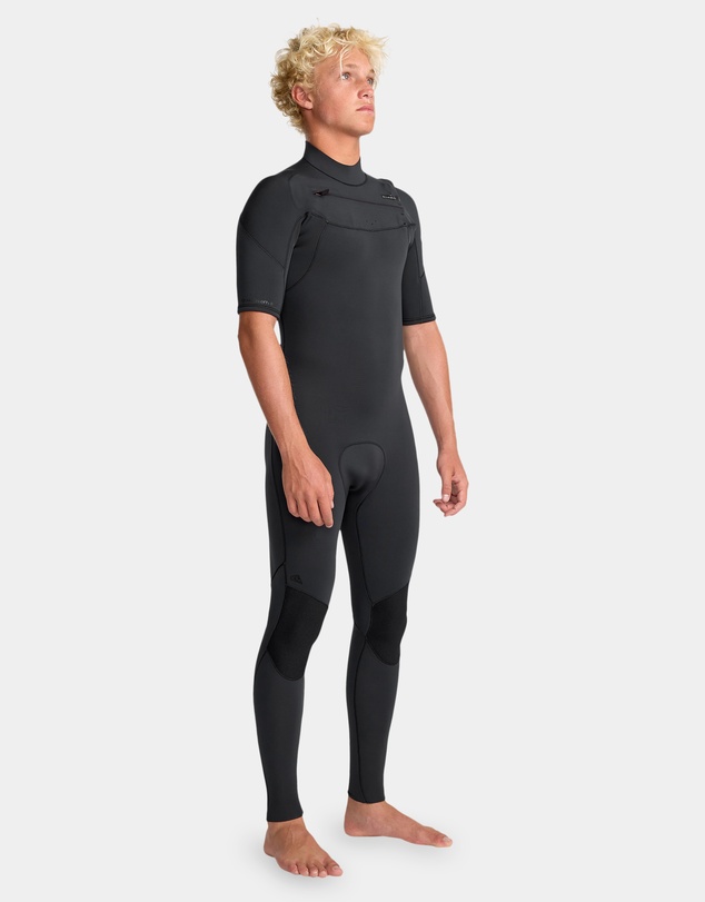 Quiksilver - Mens 2/2 Everyday Sessions Short Sleeve Chest Zip Wetsuit
