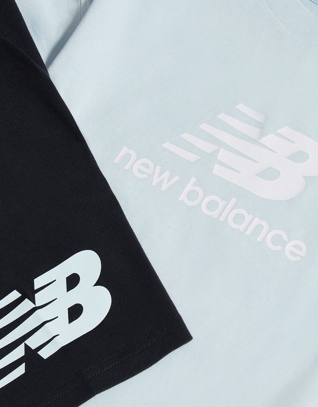 New Balance - Stacked Logo Tee & Cycle Short Set