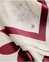 Trenery - Wren Floral Silk Scarf in White
