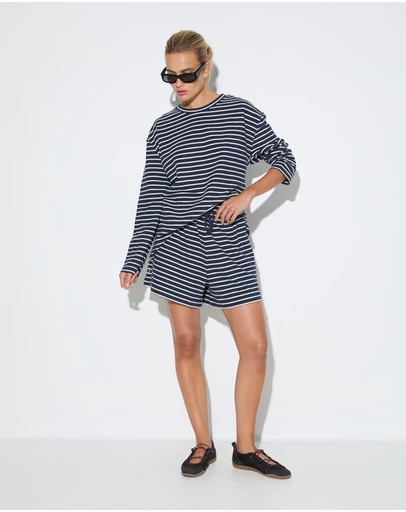 Zulu & Zephyr - Stripe Jersey Long Sleeve Top ICONIC EXCLUSIVE