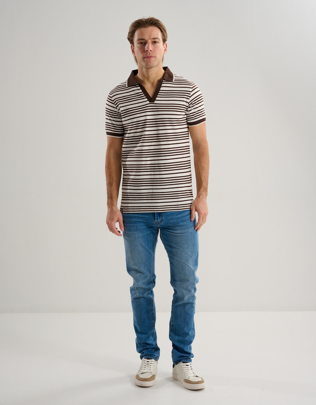 3 Wise Men - 3 Wise Men Pitsburg Polo Shirt - Chocolate