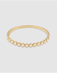 Wanderlust + Co - Heart Bezel 14K Gold Vermeil Bangle