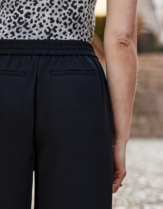 Sosandar - Wide Leg Tie Waist Trouser